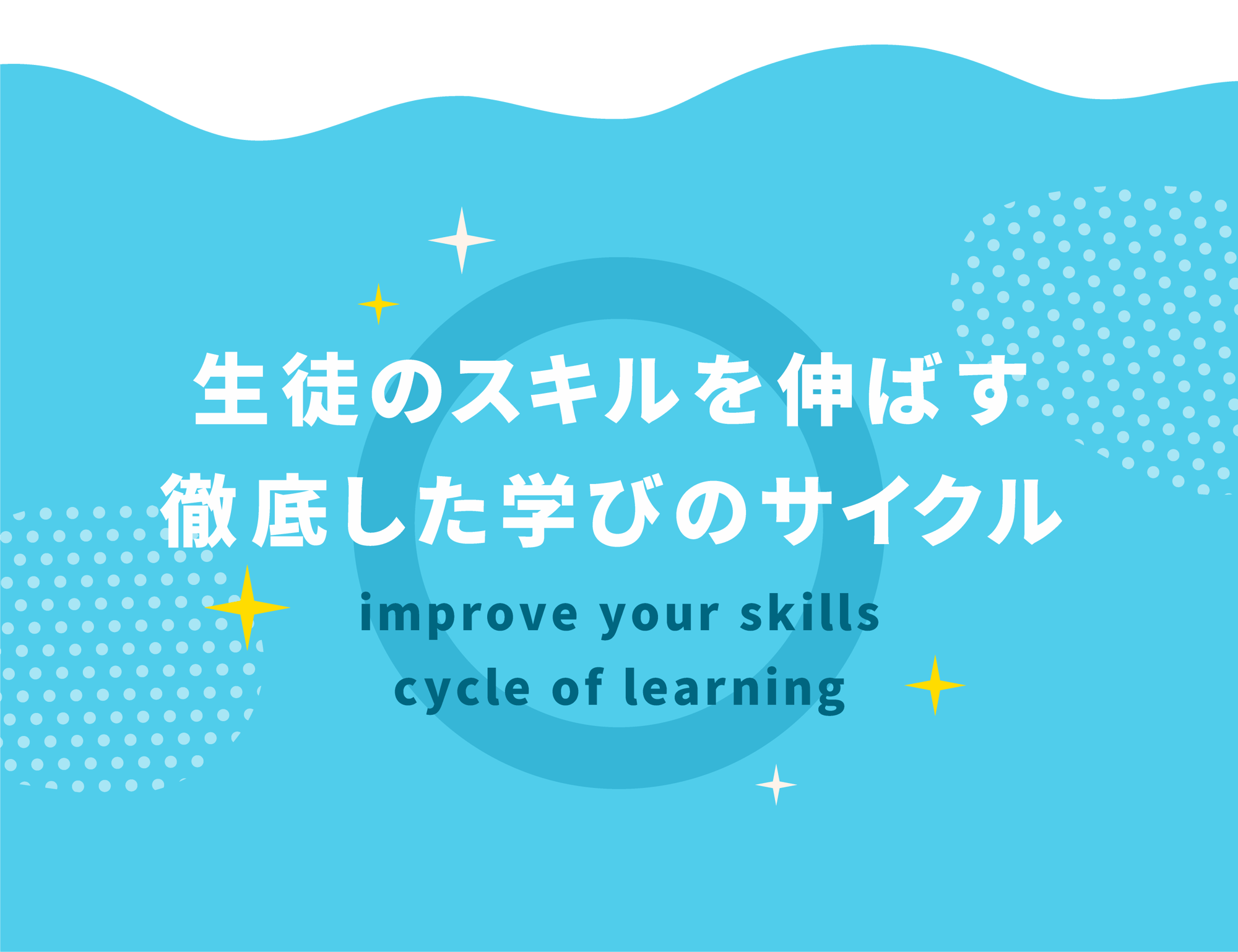 生徒のスキルを伸ばす徹底した学びのサイクル